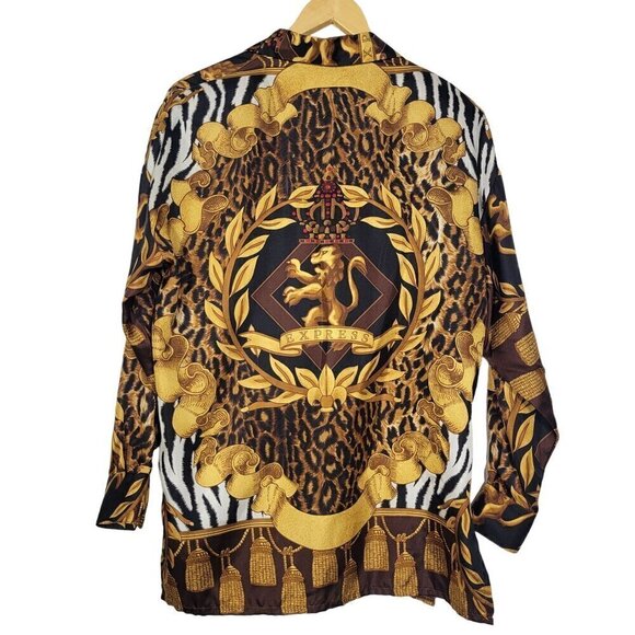 Vintage Compagnie Internationale Express Women's 100% Silk Baroque Top Size XS - Picture 11 of 16